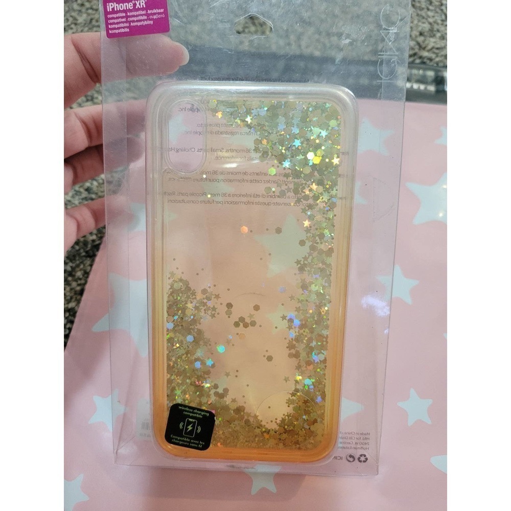 Iphone XR case floating glitter